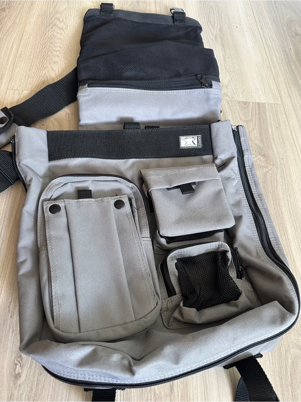 Anvil Tactical Messenger Shoulder Bag Grey Utility Multi Pocket Crossbody